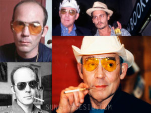 Hunter S. Thompson, here and there with aviator eyewear